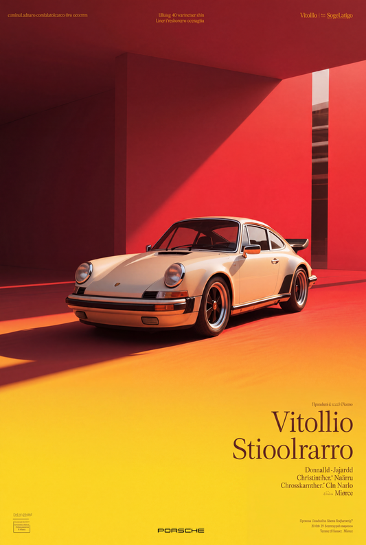 Porsche 911 Metal Poster